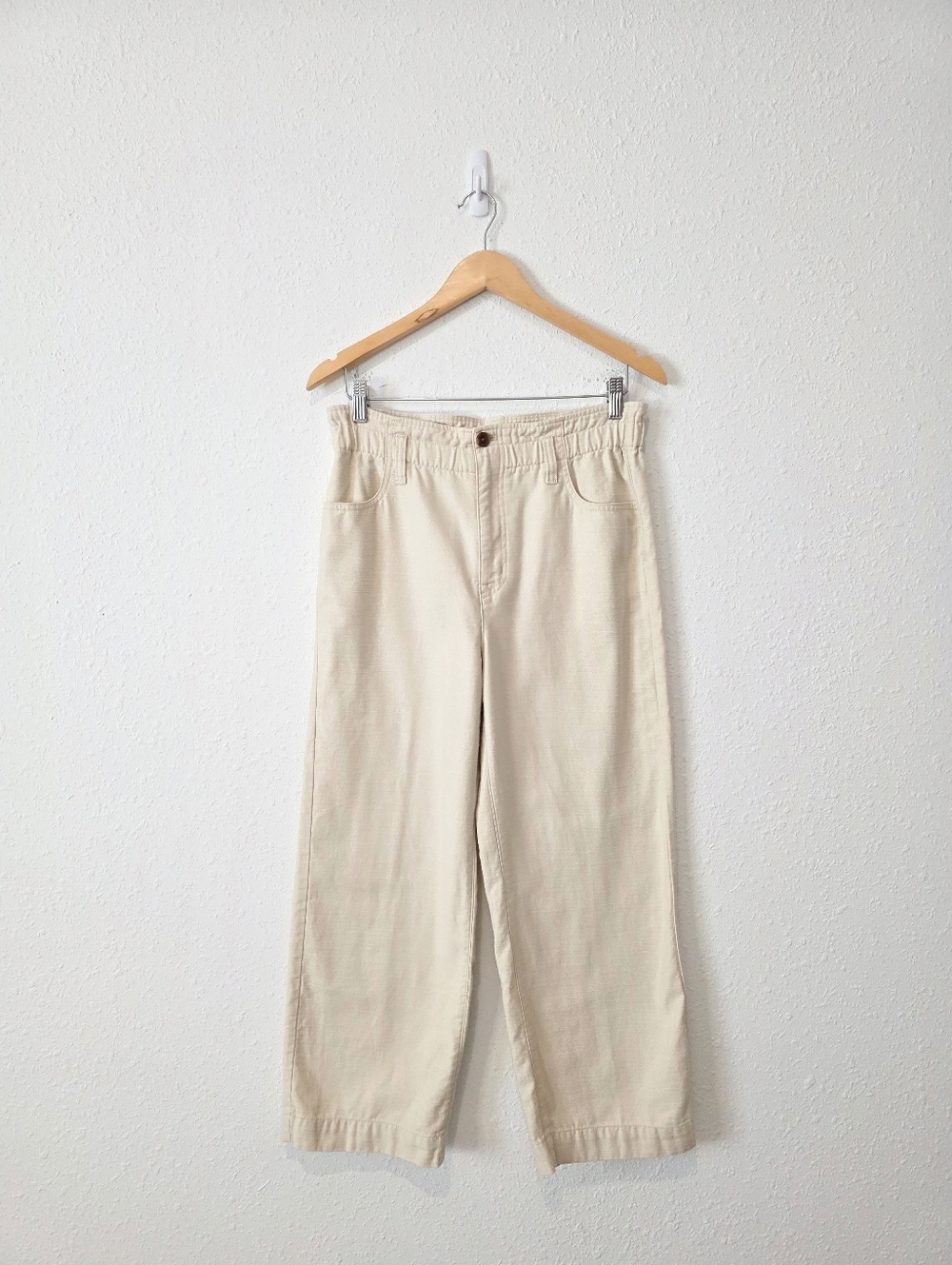 J.Crew Ecru High Rise Straight Pants 6